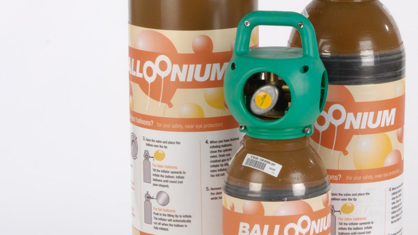 40 cuft Helium Balloon Kit - Steel Cylinder + Regulator with Filler Valve |  Gas Cylinder Source