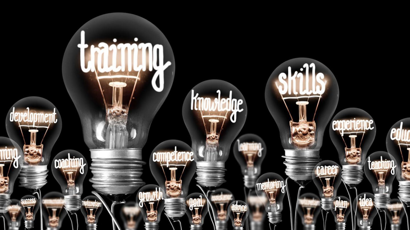 light bulbs with positive words inside them