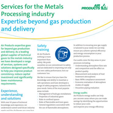 Services for the Advanced Materials Processing Industry Article