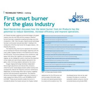 First Smart Burner for the Glass Industry article screenshot