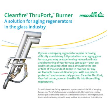 Cleanfire® ThruPortℯ™ Burner - a Solution for Aging Regenerators in the Glass Industry screenshot